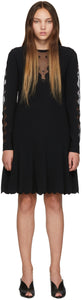 Alexander McQueen Black Knit Ottoman Mini Dress