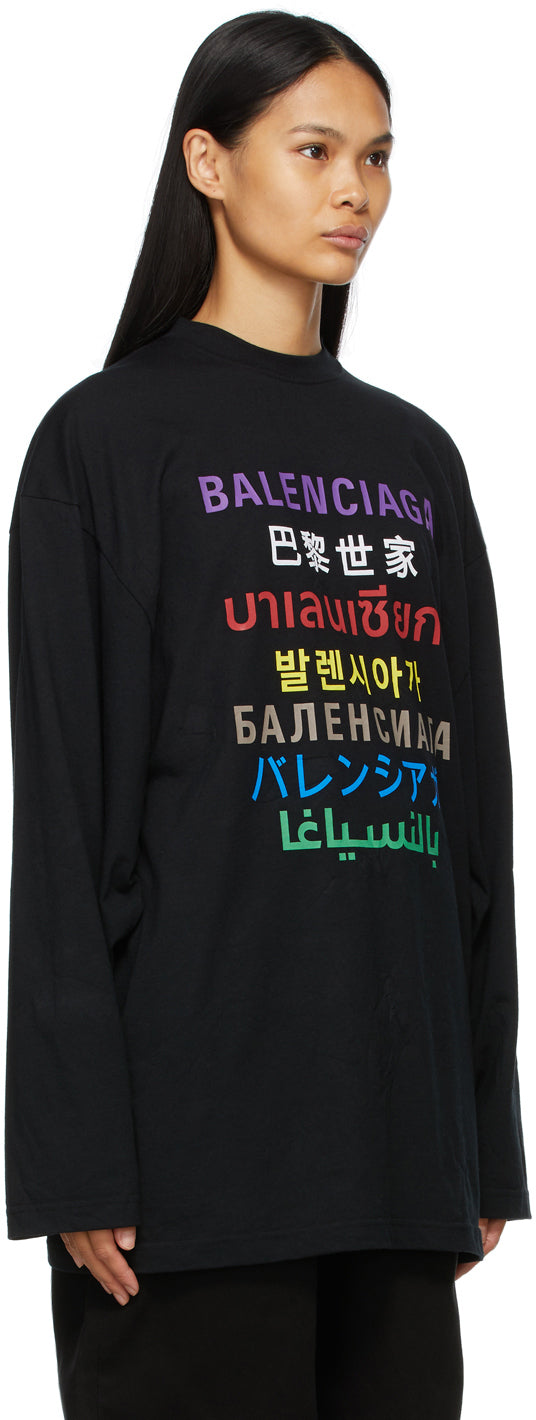 Balenciaga Mens Languages Oversized TShirt  Neiman Marcus