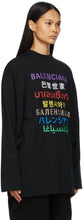 Balenciaga Black Languages Medium Fit T-Shirt