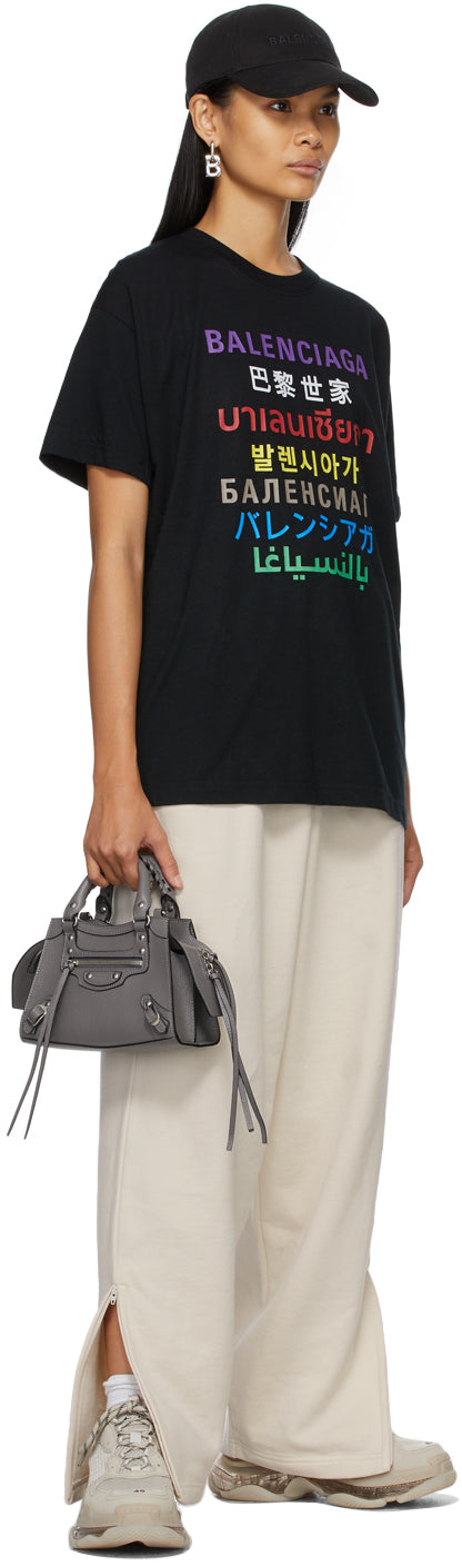 Balenciaga Black Languages T-Shirt