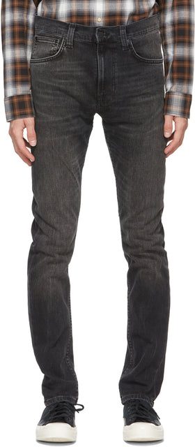 Nudie Jeans Black Lean Dean Jeans - Nudie Jeans Black Lean Dean Jeans - Nudie 청바지 검은 lean 딘 청바지