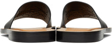 Loewe Black Leather Anagram Mules