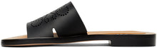 Loewe Black Leather Anagram Mules