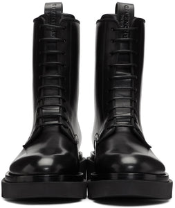 Givenchy Black Leather Combat Boots