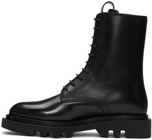 Givenchy Black Leather Combat Boots