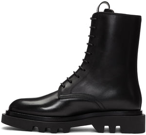 Givenchy Black Leather Combat Boots