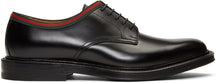 Gucci Black Leather Derbys - Gucci cuir noir Derbys - 구찌 블랙 가죽 derbys.