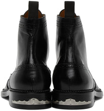 Toga Virilis Black Leather Fringed Boots