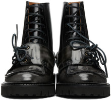 Maison Margiela Black Leather Lace-Up Boots