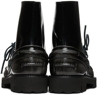 Maison Margiela Black Leather Lace-Up Boots