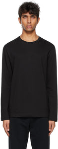 The Row Black Leon Long Sleeve T-Shirt - T-shirt à manches longues de la rangée Black Leon - 행 블랙 레온 긴 소매 티셔츠