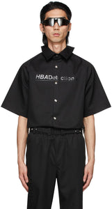 Hood by Air Black Light Canvas Short Sleeve Shirt - Capuche par chemise à manches courtes en toile - 에어 블랙 라이트 캔버스 짧은 소매 셔츠에 의해 후드