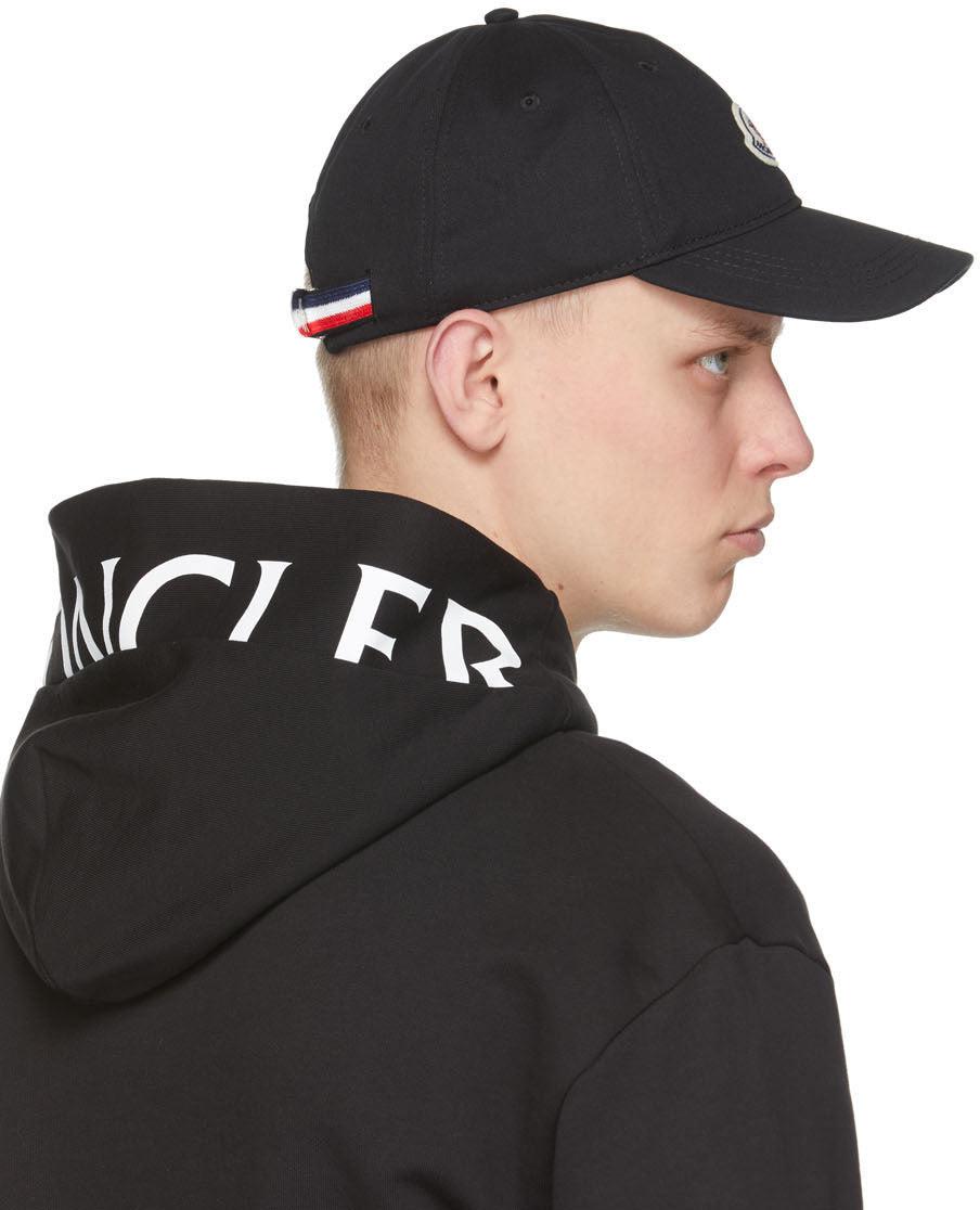 Moncler Black Logo Baseball Cap – BlackSkinny