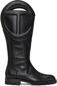 Telfar Black Logo High Boots - Telfar Black Logo High Bottes - Telfar 검은 로고 높은 부츠