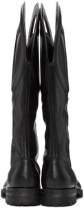 Telfar Black Logo High Boots