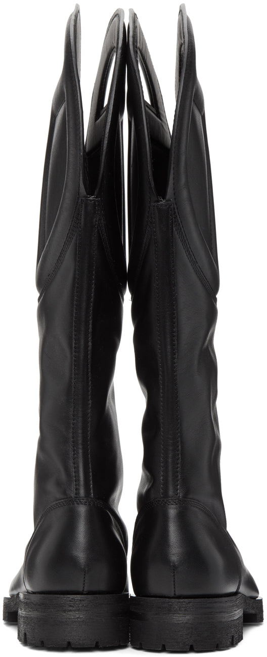 Telfar Black Logo High Boots