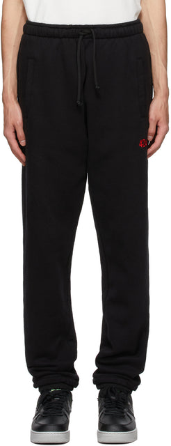 424 Black Logo Lounge Pants - 424 pantalons de luxe de logo noir - 424 블랙 로고 라운지 바지