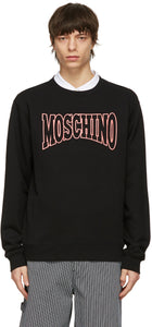 Moschino Black Logo Sweatshirt - Sweat-shirt de logo noir Moschino - Moschino 블랙 로고 스웨터