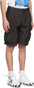 Off-White Black Logo Utility Shorts