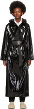 KASSL Editions Black Long Lacquer Coat