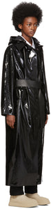 KASSL Editions Black Long Lacquer Coat