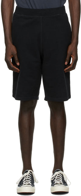 Sunspel Black Loopback Shorts - Sunspel Noir Short Short - Sunspel 블랙 루프백 반바지