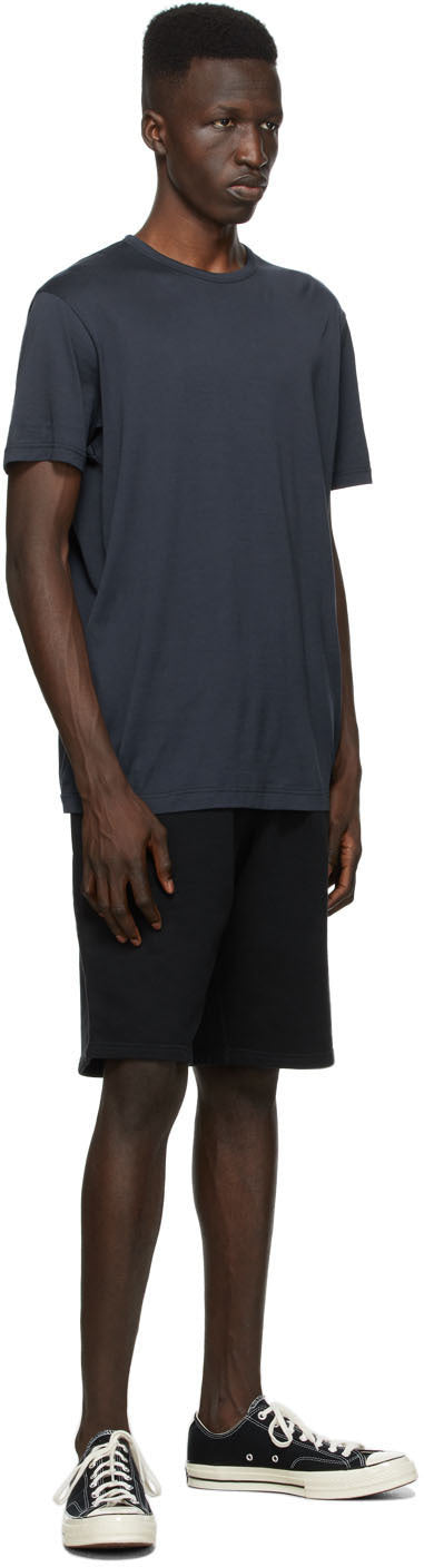Sunspel Black Loopback Shorts