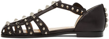 Christian Louboutin Black LoubiClou Flat Sandals