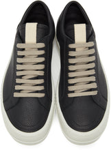 Rick Owens Black Low-Top Sneakers - Rick Owens Baskets Black Low-Top - Rick Owens 블랙 로우 탑 스니커즈