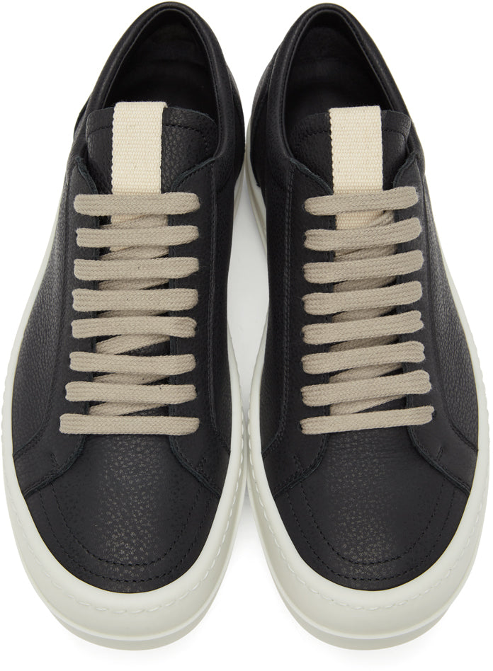Rick Owens Black Low-Top Sneakers - Rick Owens Baskets Black Low-Top - Rick Owens 블랙 로우 탑 스니커즈