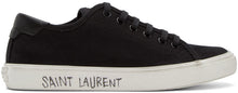 Saint Laurent Black Malibu Low-Top Sneakers