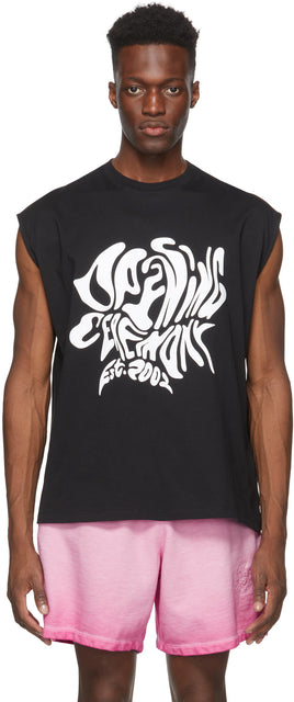 Opening Ceremony Black Melted Logo Tank Top - Cérémonie d'ouverture Black fondu Logo Débardeur - 개회식 검정 녹은 로고 탑 탑