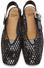 Toga Pulla Black Mesh Ballerina Slippers