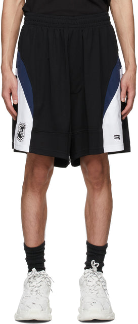 Balenciaga Black Mesh Hockey Shorts - Shorts de hockey en maille noirs Balenciaga - Balenciaga 블랙 메쉬 하키 반바지