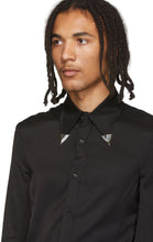 Sankuanz Black Metal Collar Shirt