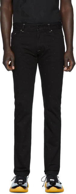 Fendi Black Micro FF Jeans - Fendi Black Micro FF Jeans - 펜디 블랙 마이크로 FF 청바지