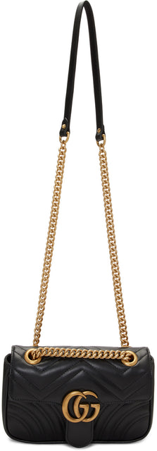 Gucci Black Mini GG Marmont Bag