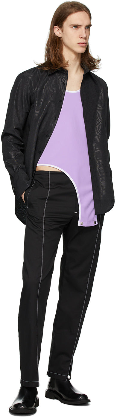 Daniel W. Fletcher Black Moire Prom Shirt