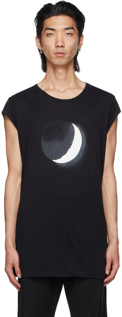 Ann Demeulemeester Black Moon T-Shirt - Ann DemeuLeter Black Moon T-shirt - 앤 뎀 데 민스테 흑 달 티셔츠