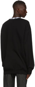 Acne Studios Black Motif Mock Neck Sweatshirt