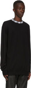 Acne Studios Black Motif Mock Neck Sweatshirt