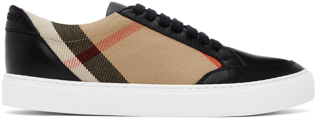 Burberry Black New Salmond Sneakers - Burberry Noir New Salmond Sneakers - 버버리 블랙 새로운 Salmond 스니커즈