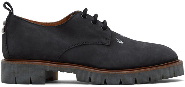 Off-White Black Nubuck Cross Derbys - Derbys de Nubuck Nubuck NaBuck NaBuck - 오프 화이트 블랙 Nubuck Cross Derbys.