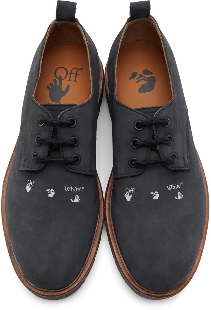 Off-White Black Nubuck Cross Derbys