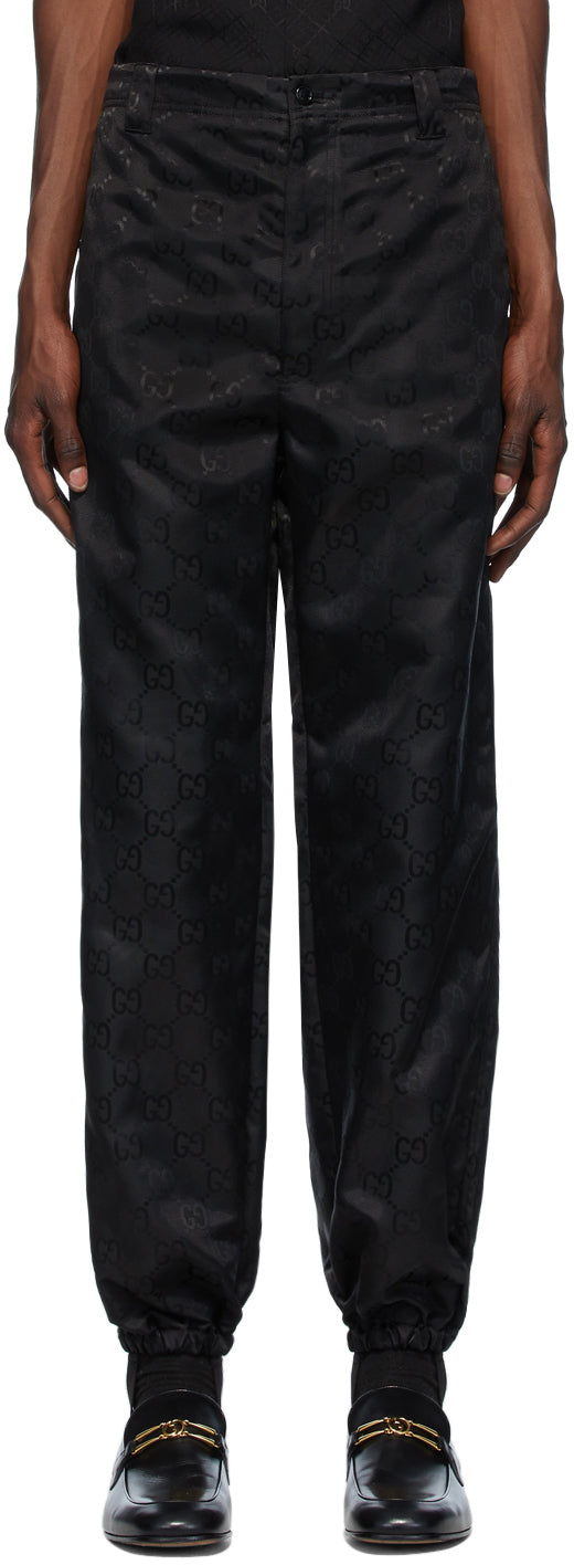 Gucci Black Nylon Canvas GG Trousers – BlackSkinny
