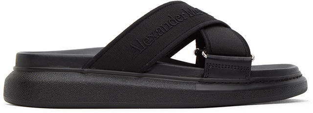Alexander McQueen Black Oversized Hybrid Slides - Diapositives hybrides surdimensionnées Noir Alexander McQueen - Alexander McQueen 블랙 대형 하이브리드 슬라이드
