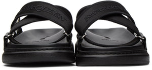 Alexander McQueen Black Oversized Hybrid Slides