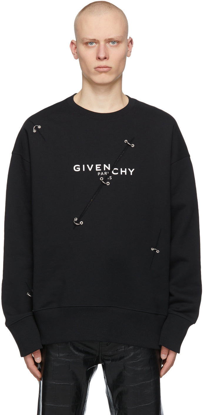 Givenchy Black Oversized Metal Detailing Sweatshirt – BlackSkinny