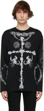 Givenchy Black Oversized Tattoo Long Sleeve T-Shirt - T-shirt à manches longues surdimensionnées Noir Givenchy - Givenchy Black 대형 문신 긴 소매 티셔츠