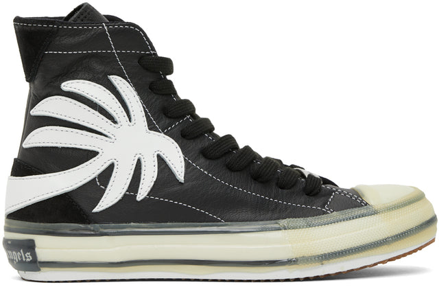 Palm Angels Black Palm Vulcanized High Top Sneakers